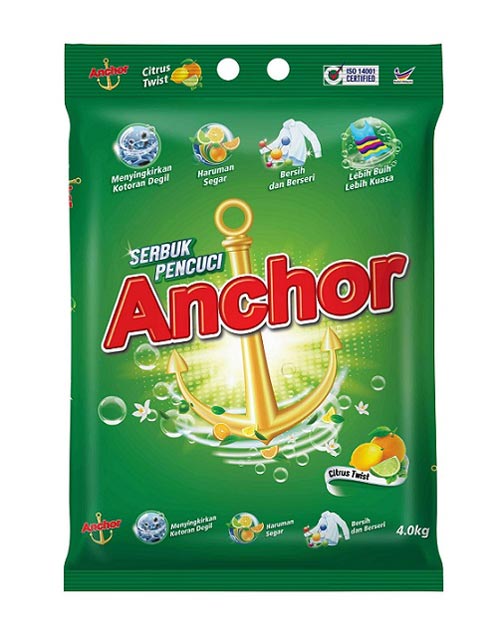 anchor detergent powder product shot citrus twist
