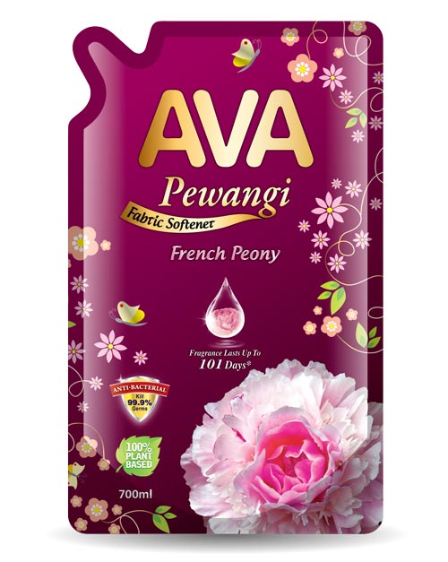 ava pewangi fabric softener product shot french peony 700ml