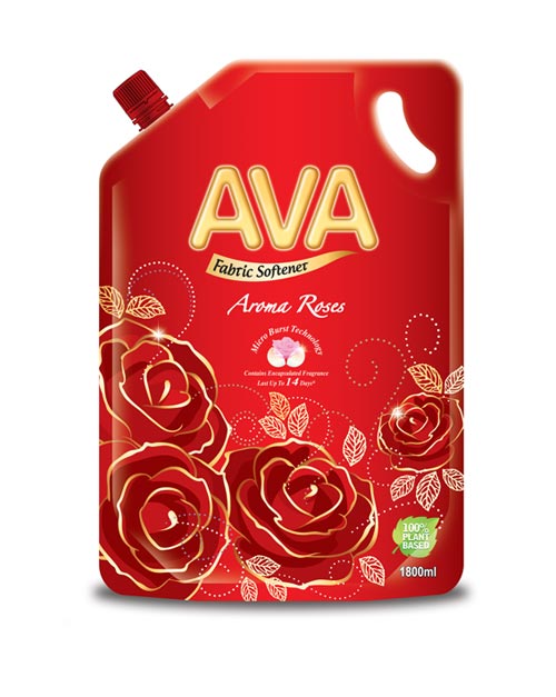 ava fabric softener product shot aroma roses refill 1800ml