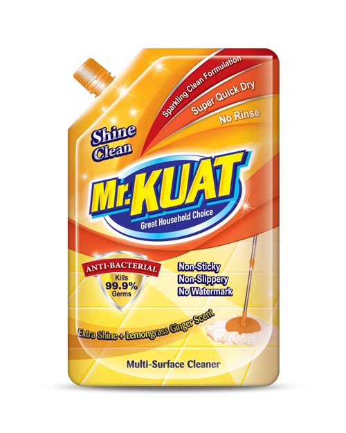 mr kuat surface cleaner product shot shine clean