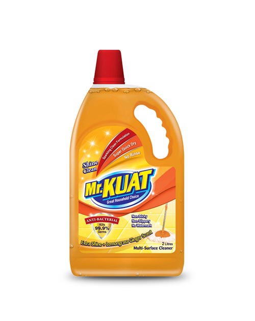 mr kuat surface cleaner product shot shine clean