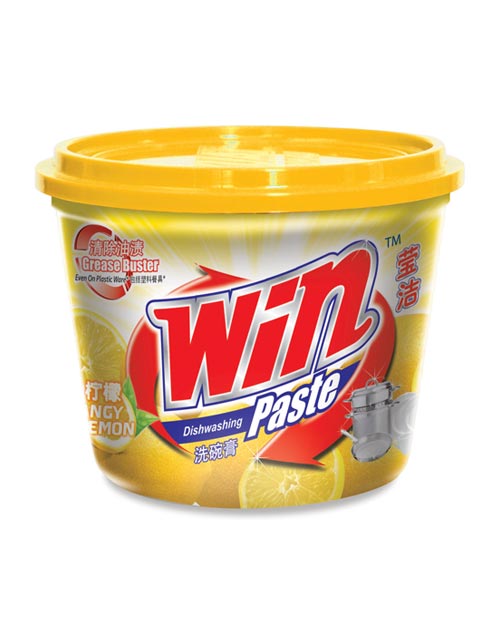 win dishwashing paste product shot tangy lemon 800g