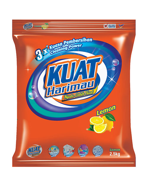 harimau kuat powder detergent lemon