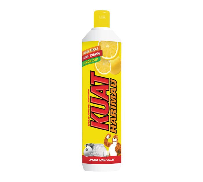 kuat harimau dish washing liquid lemon 500 ml