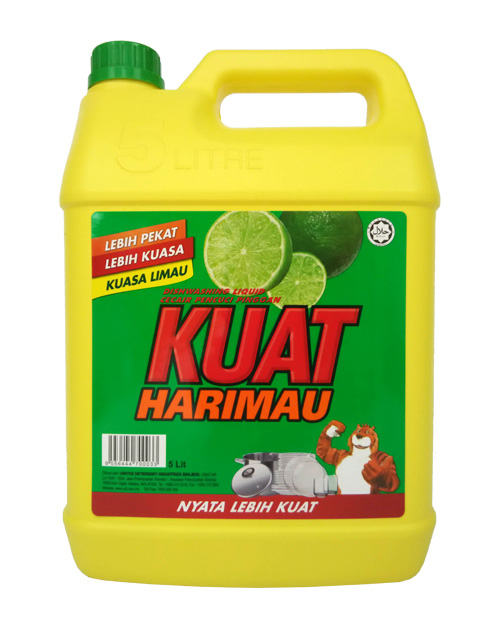 kuat harimau dish washing liquid lime 5 liter