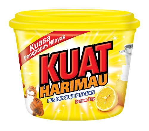 kuat harimau dish washing paste lemon 750g