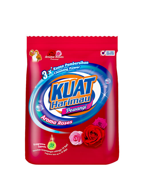 harimau kuat powder detergent pewangi rose medium