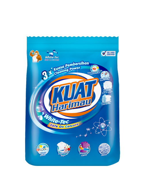 harimau kuat powder detergent pewangi white tec medium