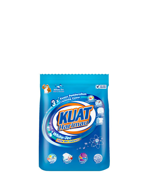 harimau kuat powder detergent pewangi white tec small