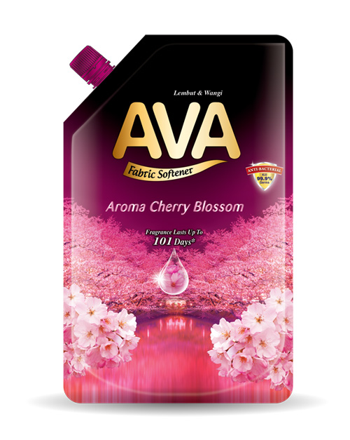 ava fabric softener product shot aroma cherry blossom