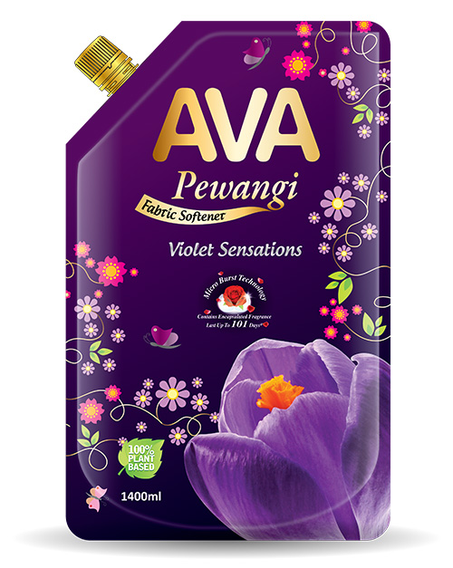 ava pewangi fabric softener product shot violet sensations 1400ml