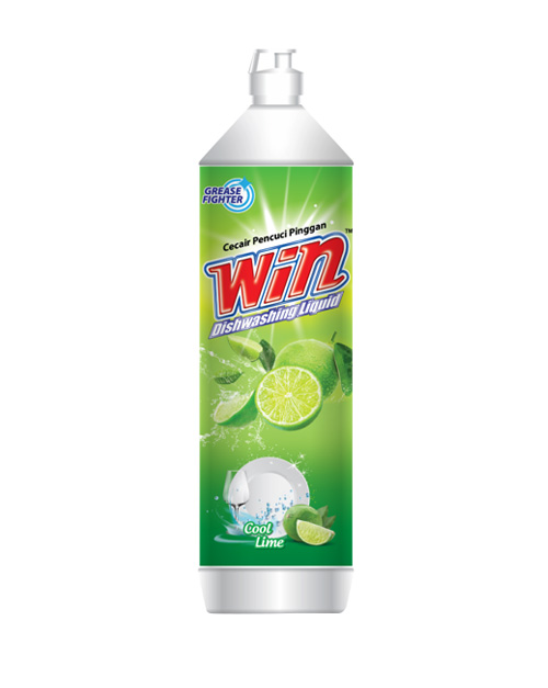 win dishwashing liquid product shot cool lime