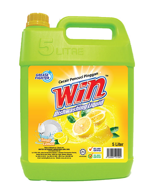 win dishwashing liquid-product shot tangy lemon 5L