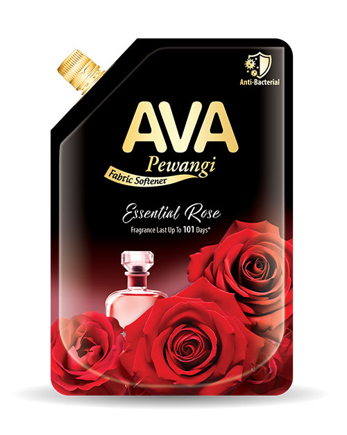 ava pewangi fabric softener product essential rose refill pack 1400ml