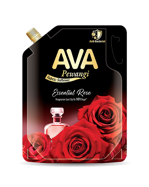 ava pewangi fabric softener product essential rose refill pack 2500ml